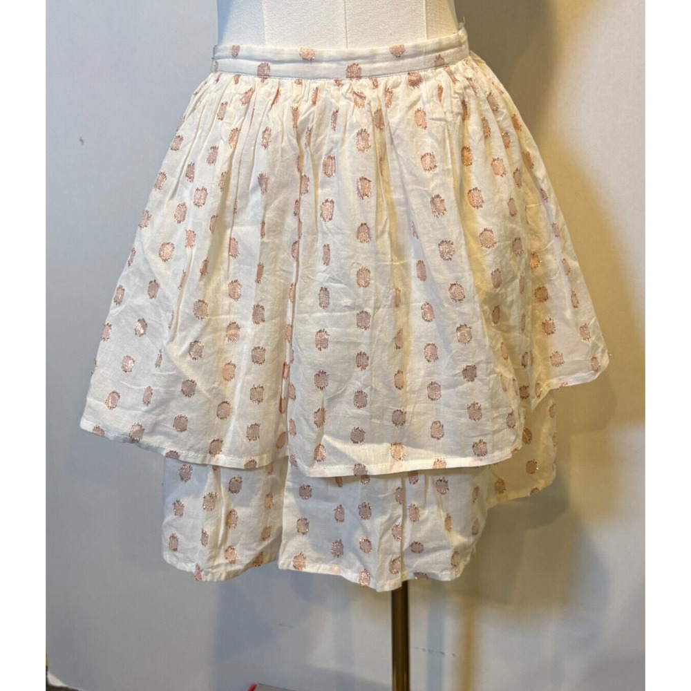 Garance Rose Gold Polka Dot Skirt/Lagenlook/dreamy/cottage/Paris/Lined/beachy